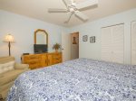 Master Bedroom with access to Shared Hall Bath at 8 Hilton Head Cabana